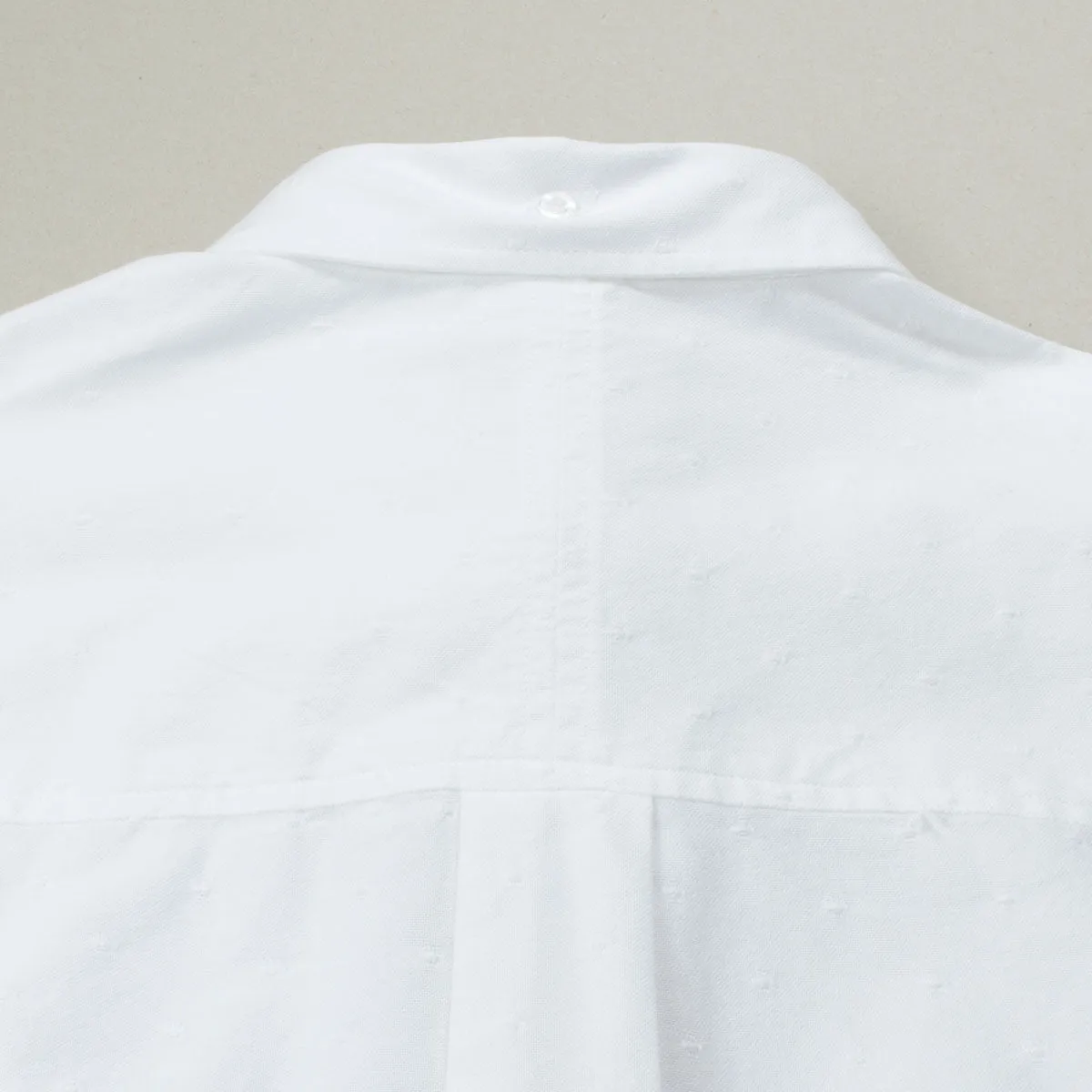 Soulland White Oxford Shirt with Dots