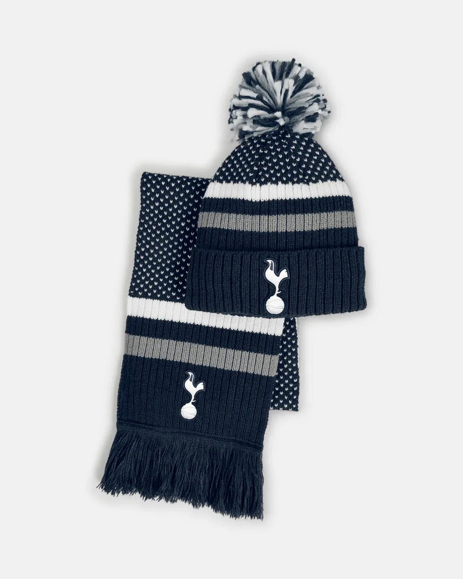 Spurs Kids Navy Hat Scarf 2 Pack Set