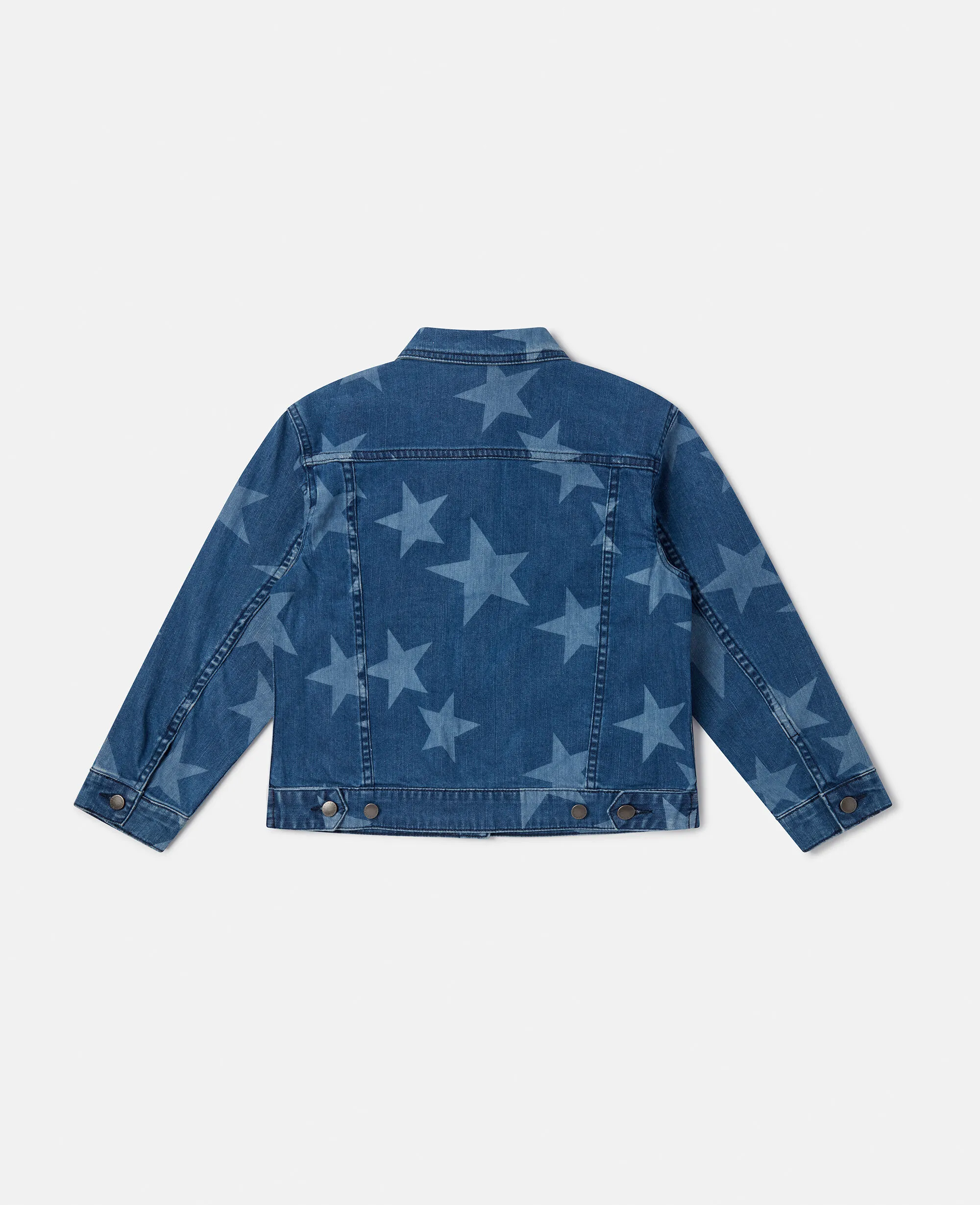 Star Print Oversized Denim Jacket