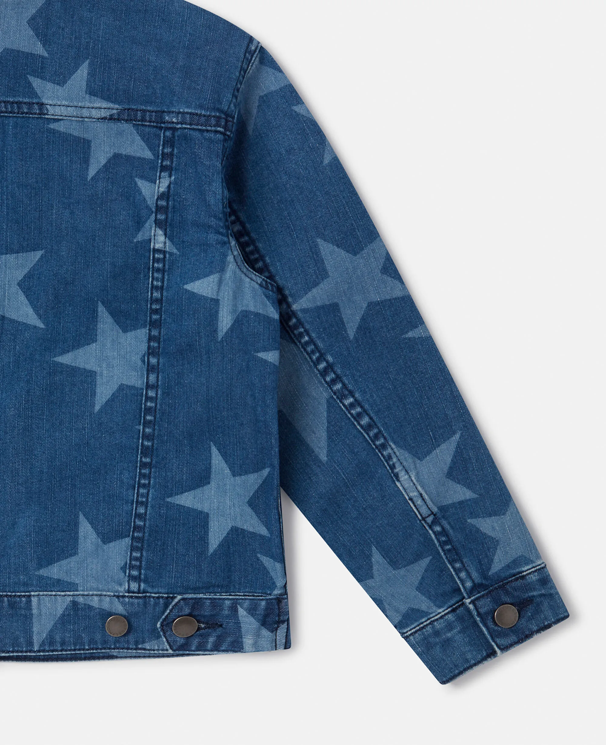 Star Print Oversized Denim Jacket