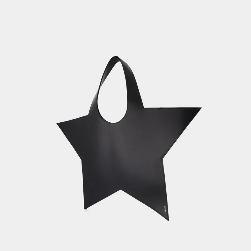 Star Tote Bag Shopper Bag - Coperni - Leather - Black