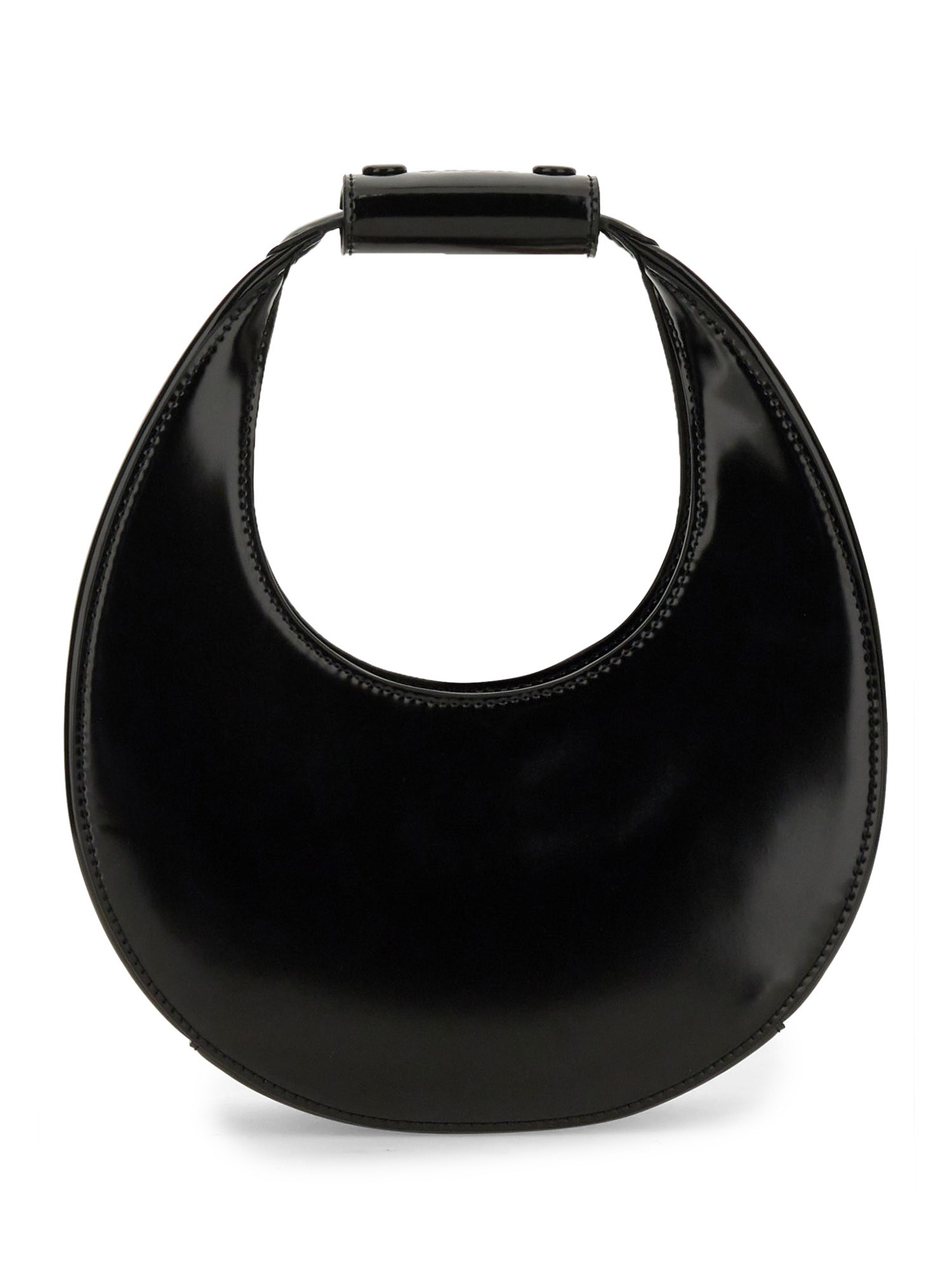 STAUD    MOON MINI LEATHER BAG WITH SHOULDER STRAP