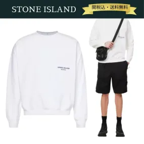 STONE ISLAND Long Sleeves Plain Cotton Long Sleeve T-shirt with Logo