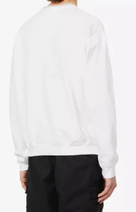 STONE ISLAND Long Sleeves Plain Cotton Long Sleeve T-shirt with Logo