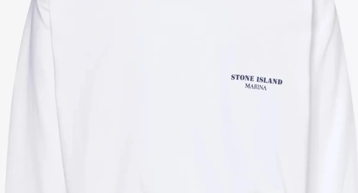 STONE ISLAND Long Sleeves Plain Cotton Long Sleeve T-shirt with Logo