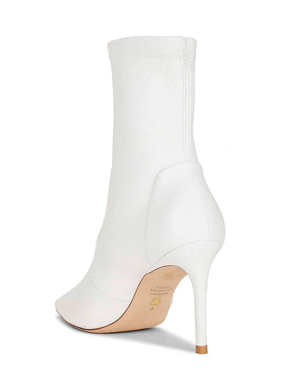 Stuart 85 White Stretch Bootie