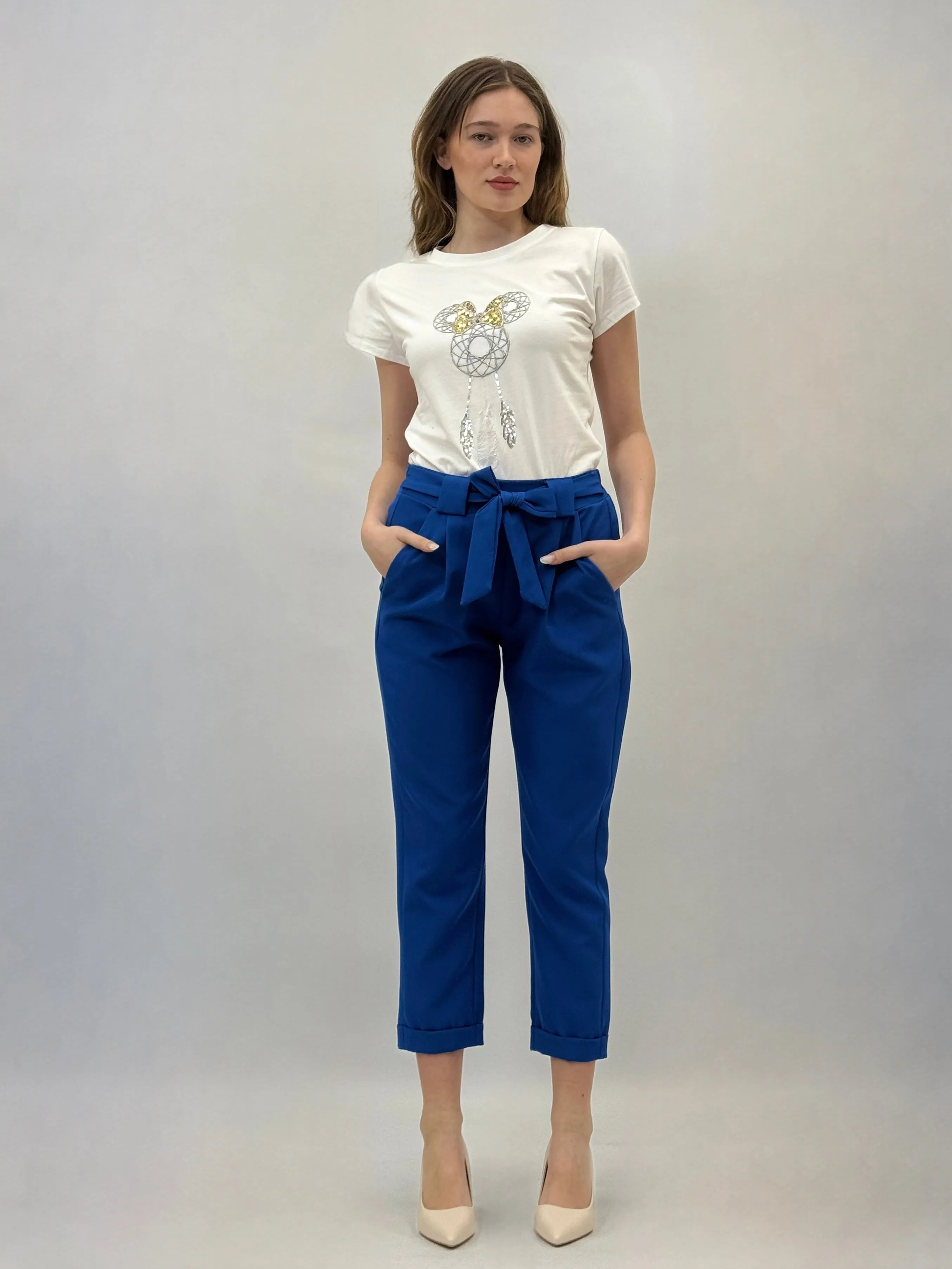 Stylish trousers with bow