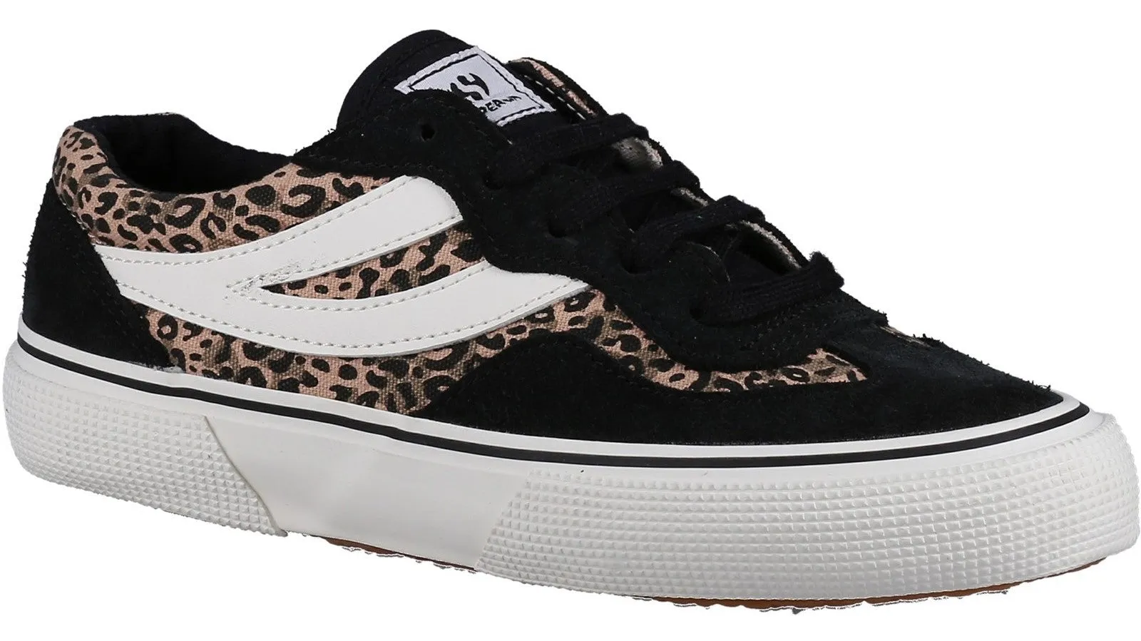 Superga Women's Leopard Lace Up Trainer - Revolley 2941