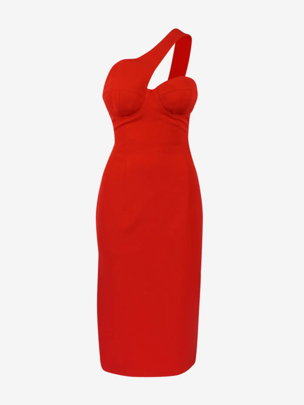 Tassos Mitropoulos - One-shoulder tube dress with bustier and side slit