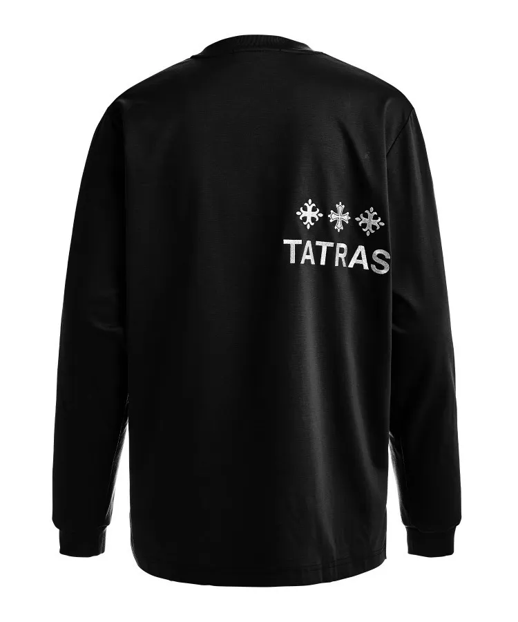 TATRAS | Plain Cotton Long Sleeve T-shirt with Logo