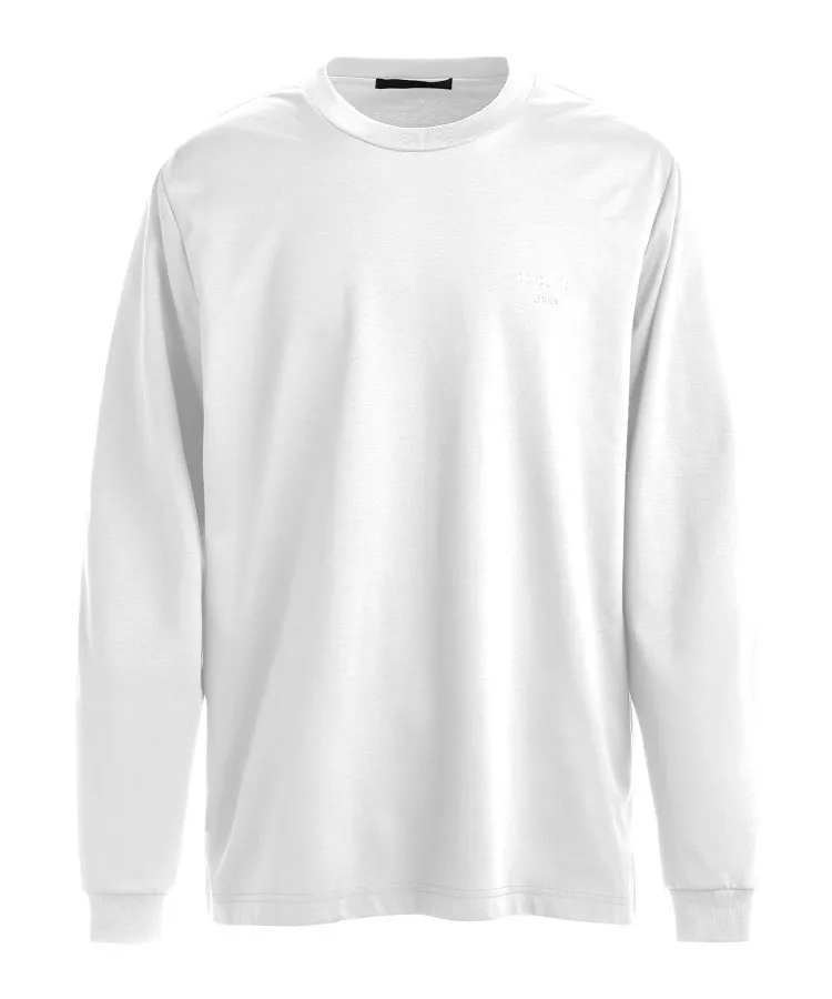 TATRAS | Plain Cotton Long Sleeve T-shirt with Logo