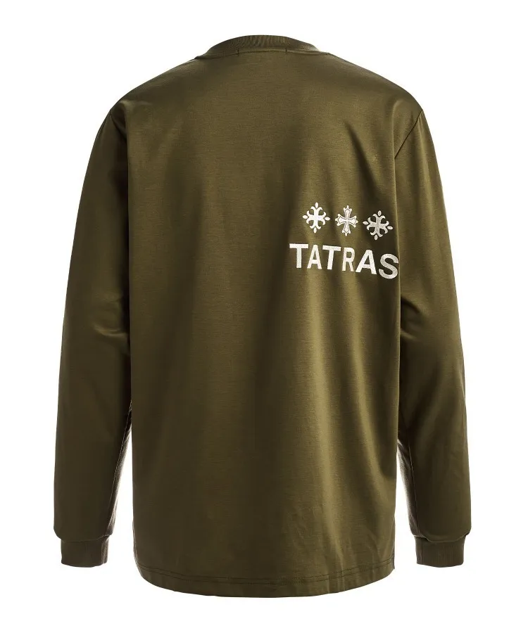 TATRAS | Plain Cotton Long Sleeve T-shirt with Logo