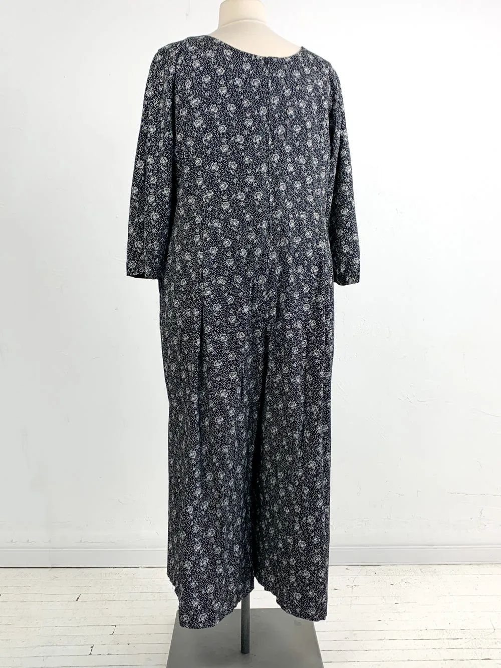 The Best Style Choice: AdrianJordan Black and White Rose Print Polka Dot Jumpsuit