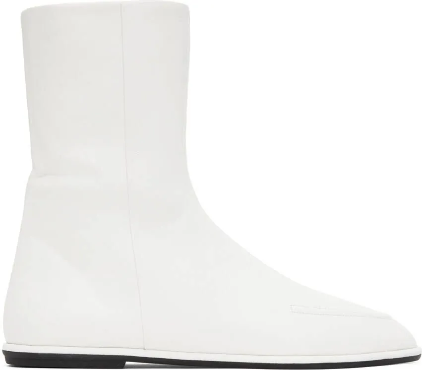 The Row White Canal Boots