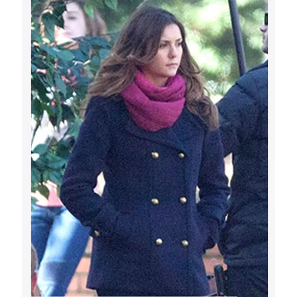 The Vampire Diaries S06 Nina Dobrev Peacoat