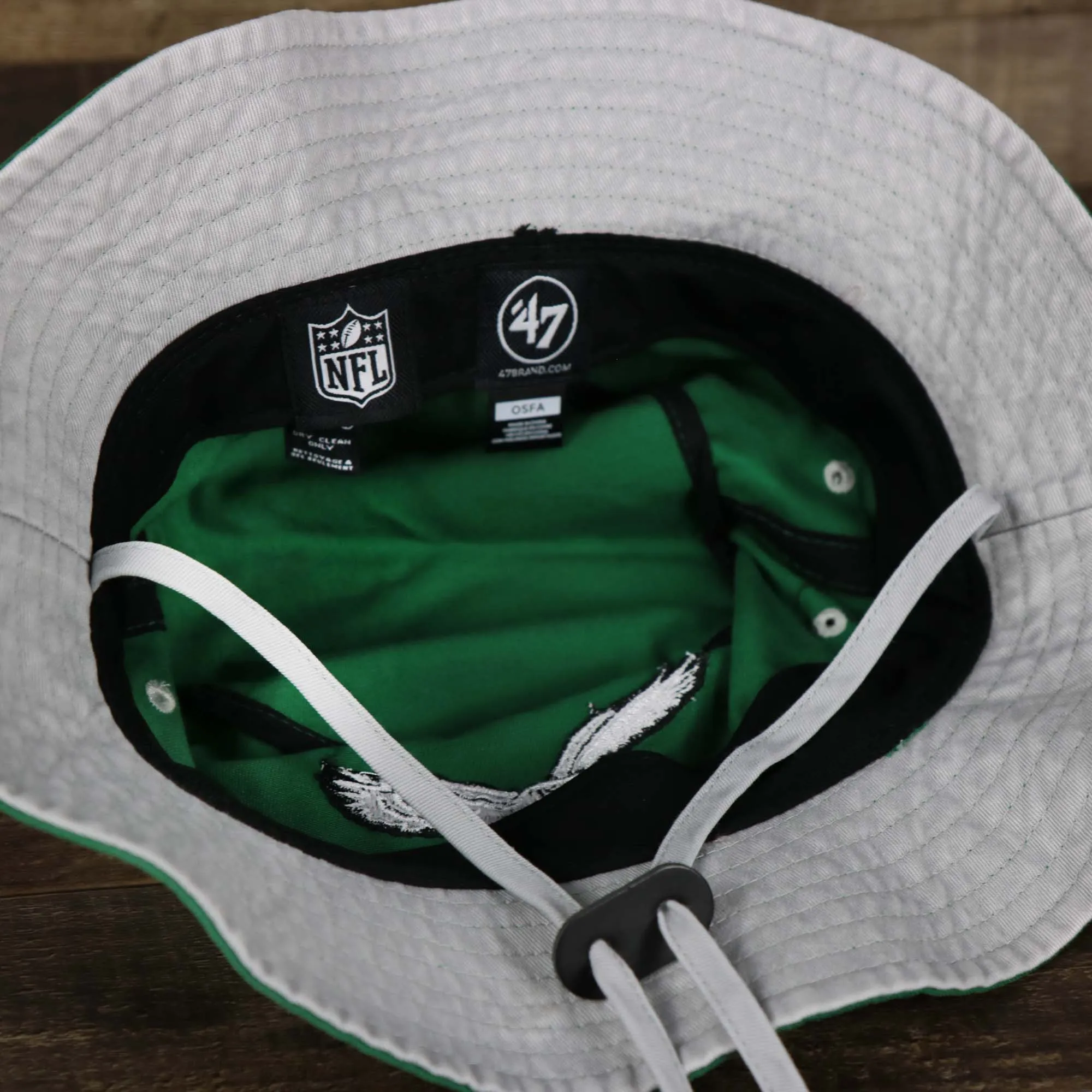 Throwback Philadelphia Eagles Vintage Bucket Hat | 47 Brand, Kelly Green