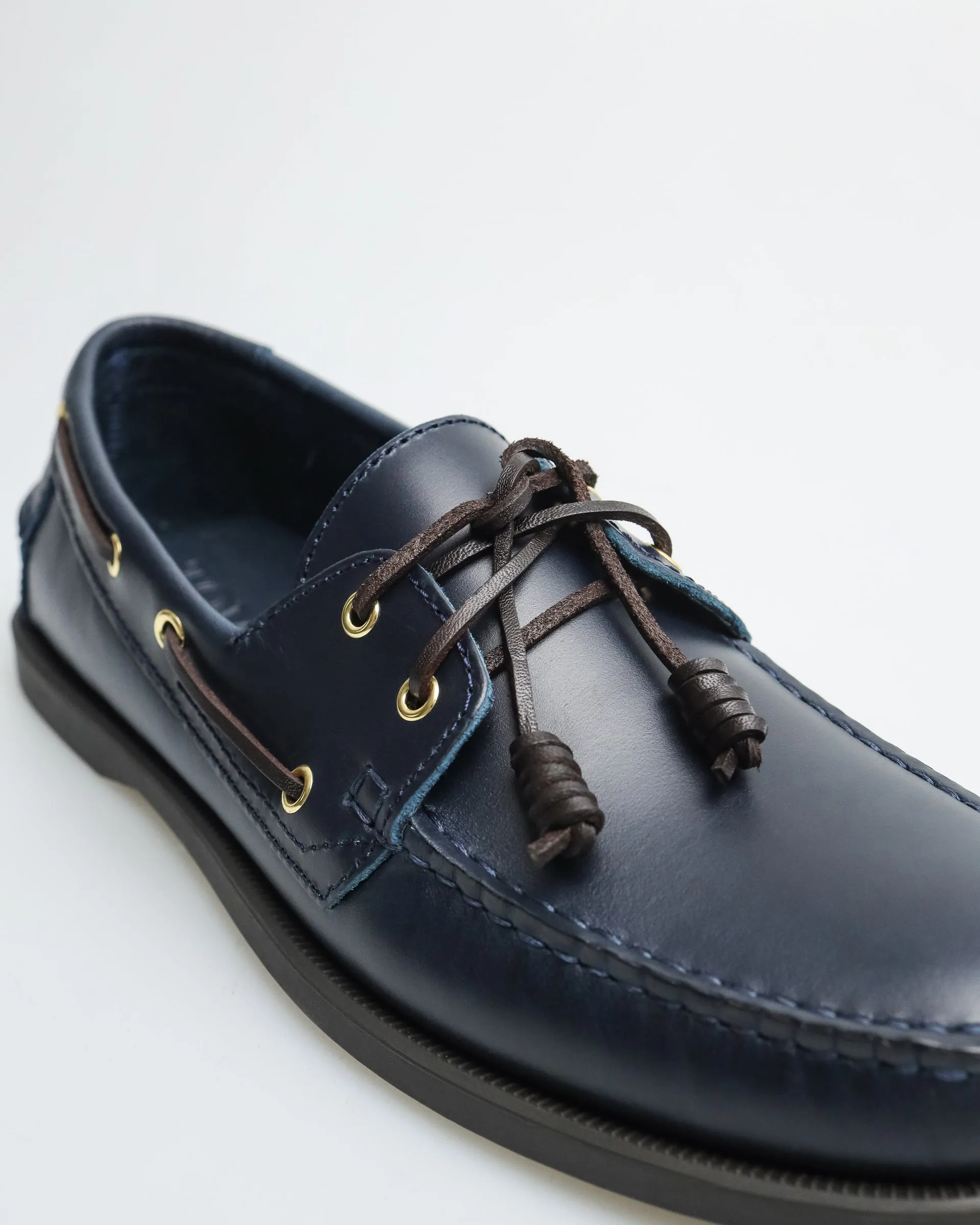 Tomaz C328 Men's Leather Boat Shoes Navy - Buy Online