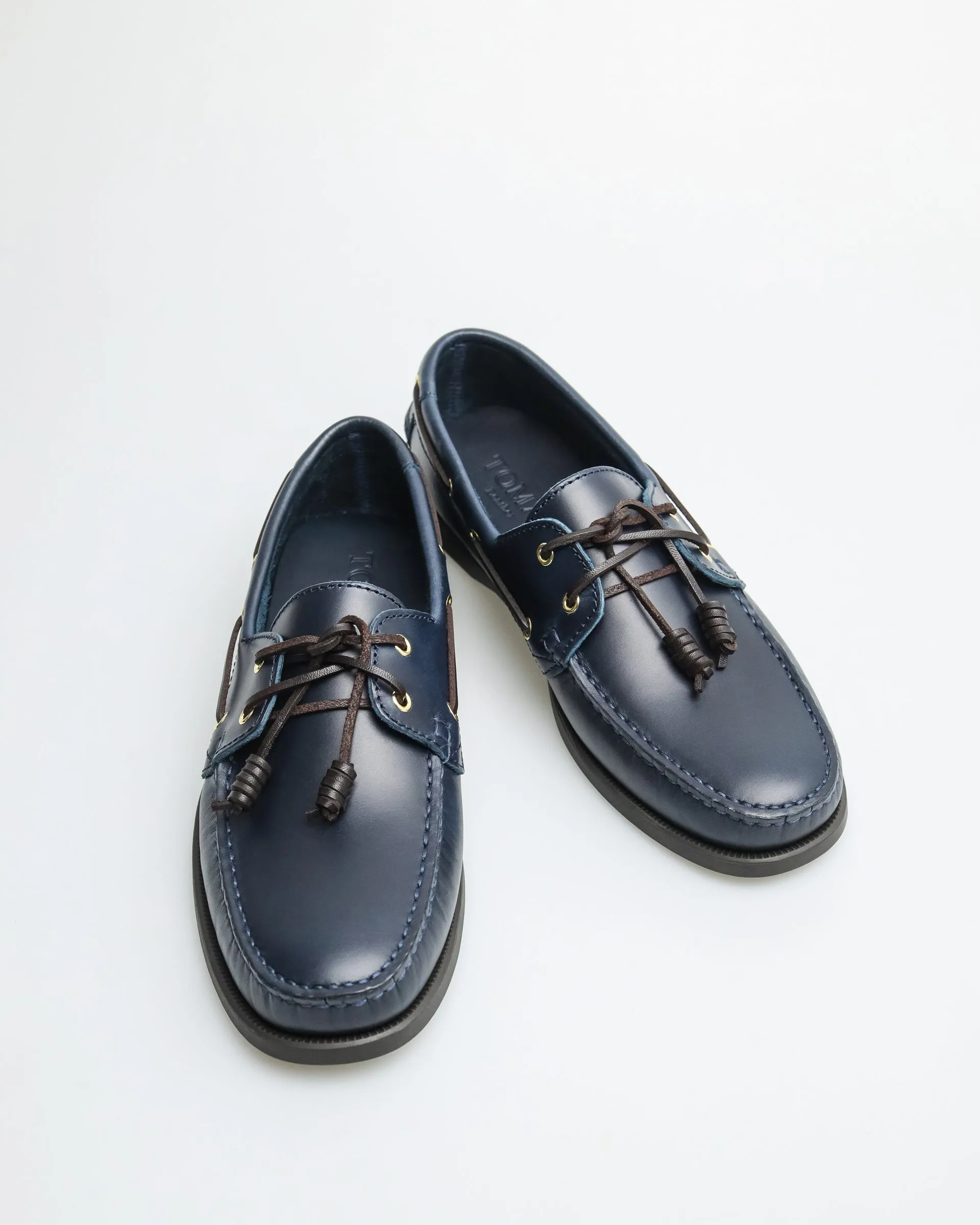 Tomaz C328 Men's Leather Boat Shoes Navy - Buy Online