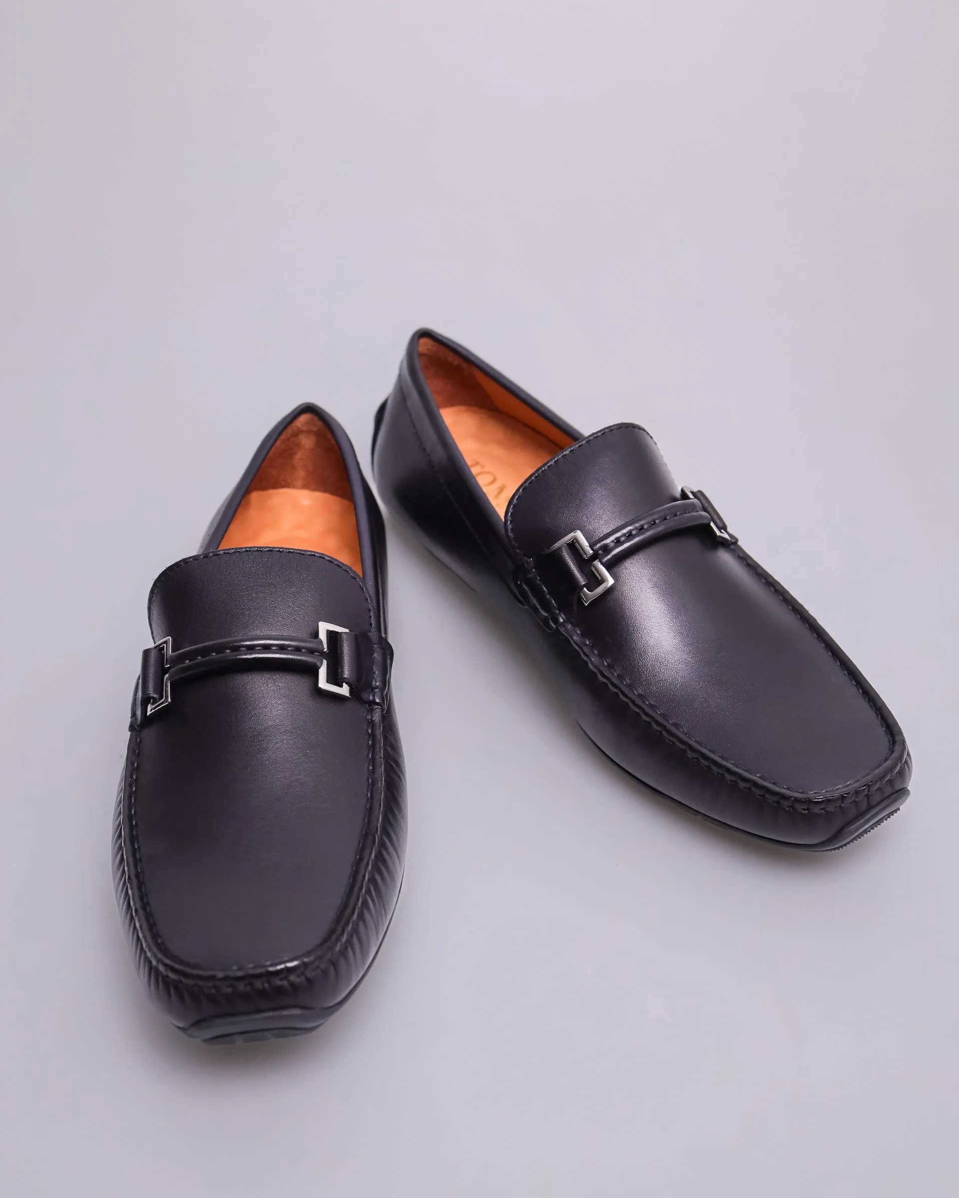 Tomaz C418B Men's Navy Buckle Moccasins