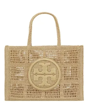 TORY BURCH Women's Ella Large Hand-Crocheted Tote Bag in Tan for SS24