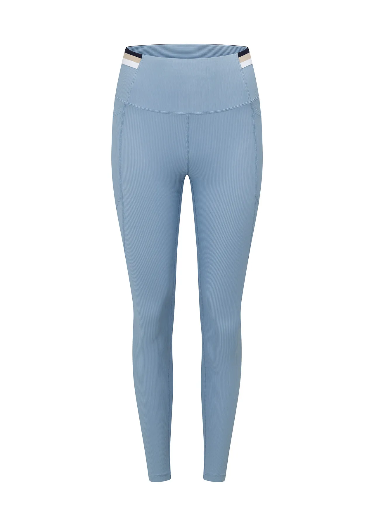 Transform Rib Booty Ankle Biter Leggings | Blue | Tights and Leggings | Lorna Jane New Zealand