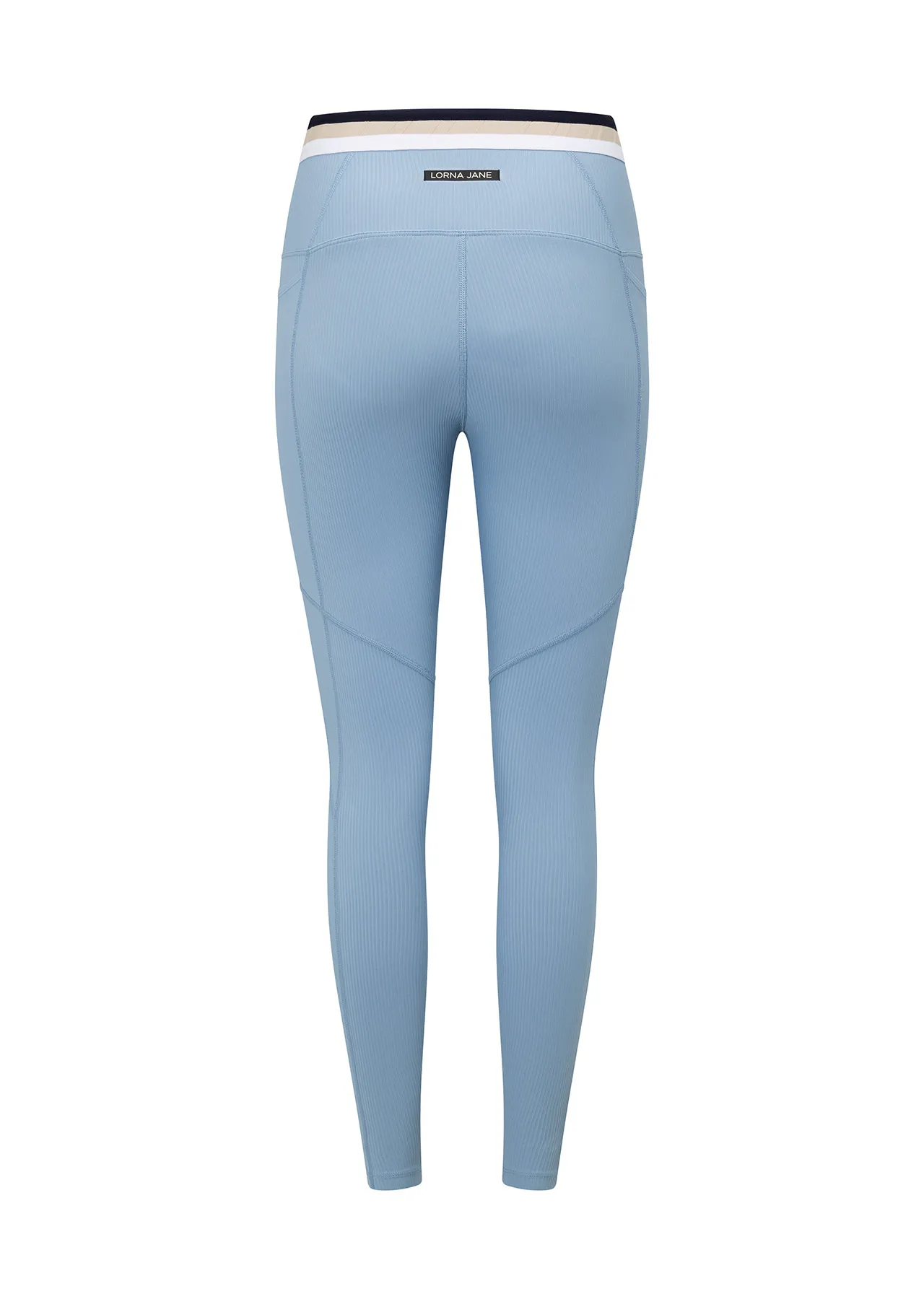 Transform Rib Booty Ankle Biter Leggings | Blue | Tights and Leggings | Lorna Jane New Zealand