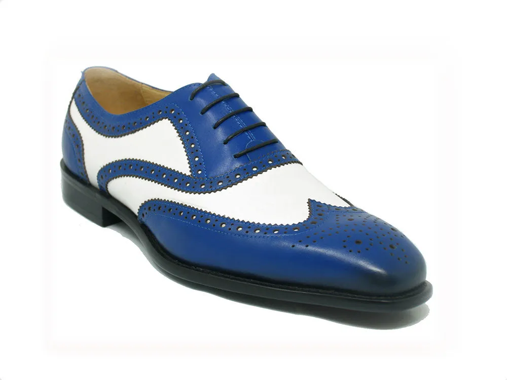 Two Tone Wingtip Oxford Shoes - Contrasting Colors