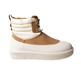 UGG Chestnut White Lace Up Mini Weather Boots for Men