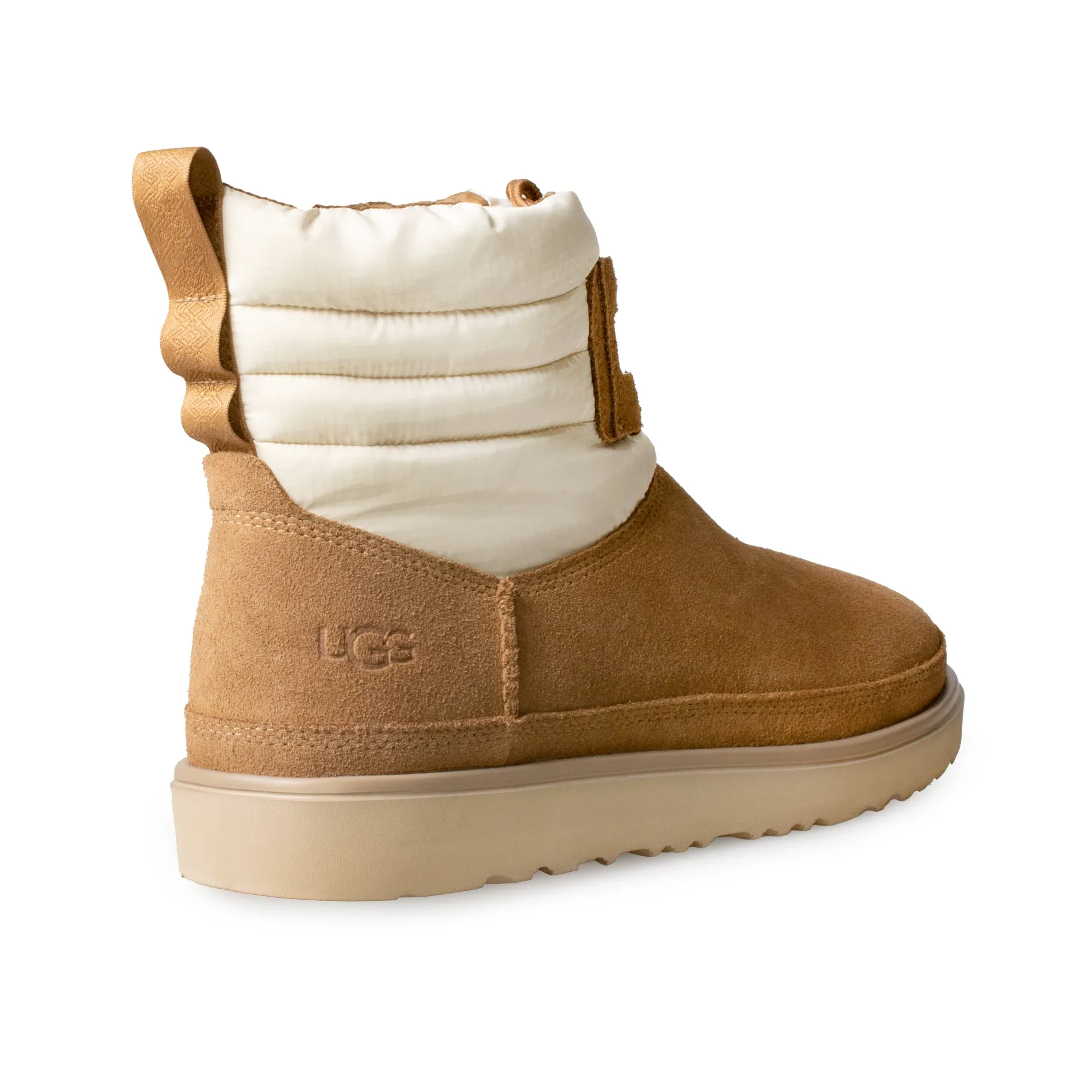 UGG Chestnut White Lace Up Mini Weather Boots for Men