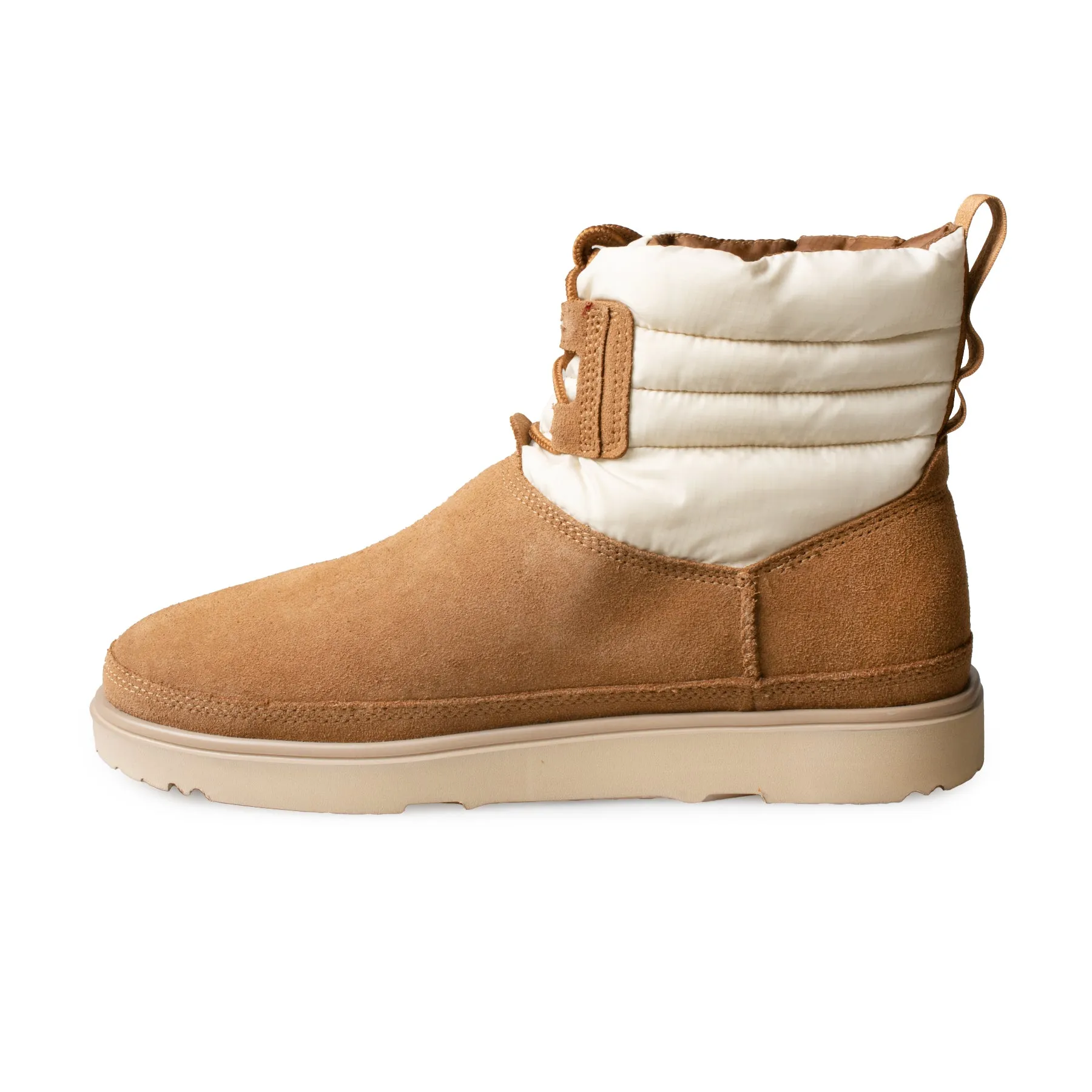 UGG Chestnut White Lace Up Mini Weather Boots for Men