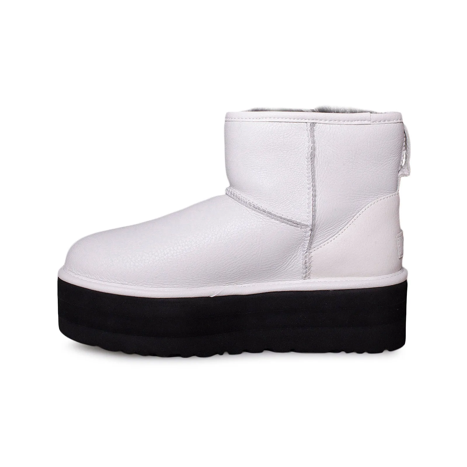 UGG Classic Mini Platform White Boots - Women's