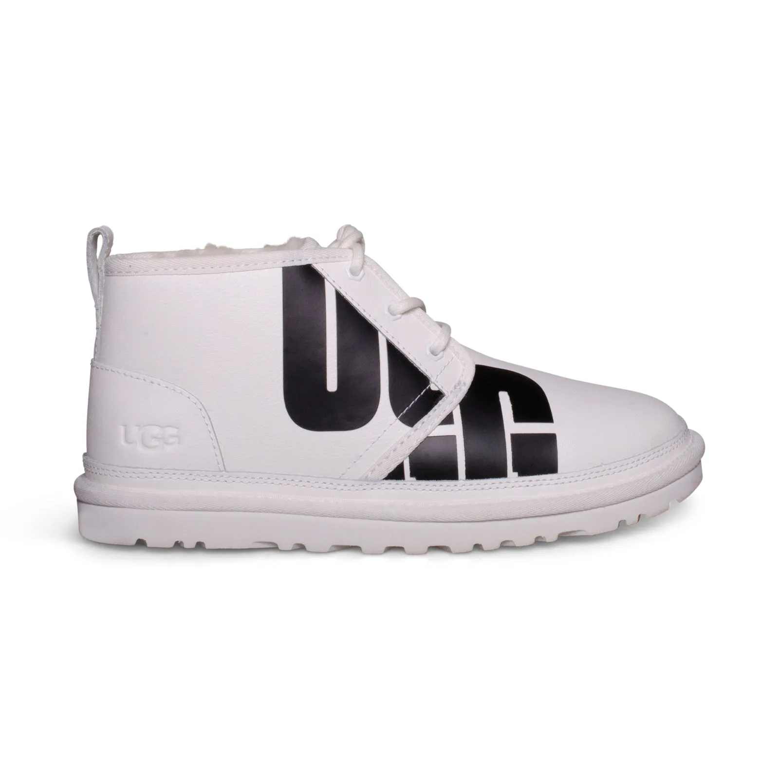 UGG Neumel White Leather Boots Women