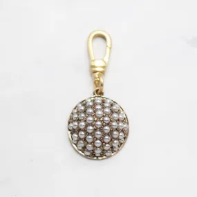 Vintage Glass Pearl Charm Cabochon