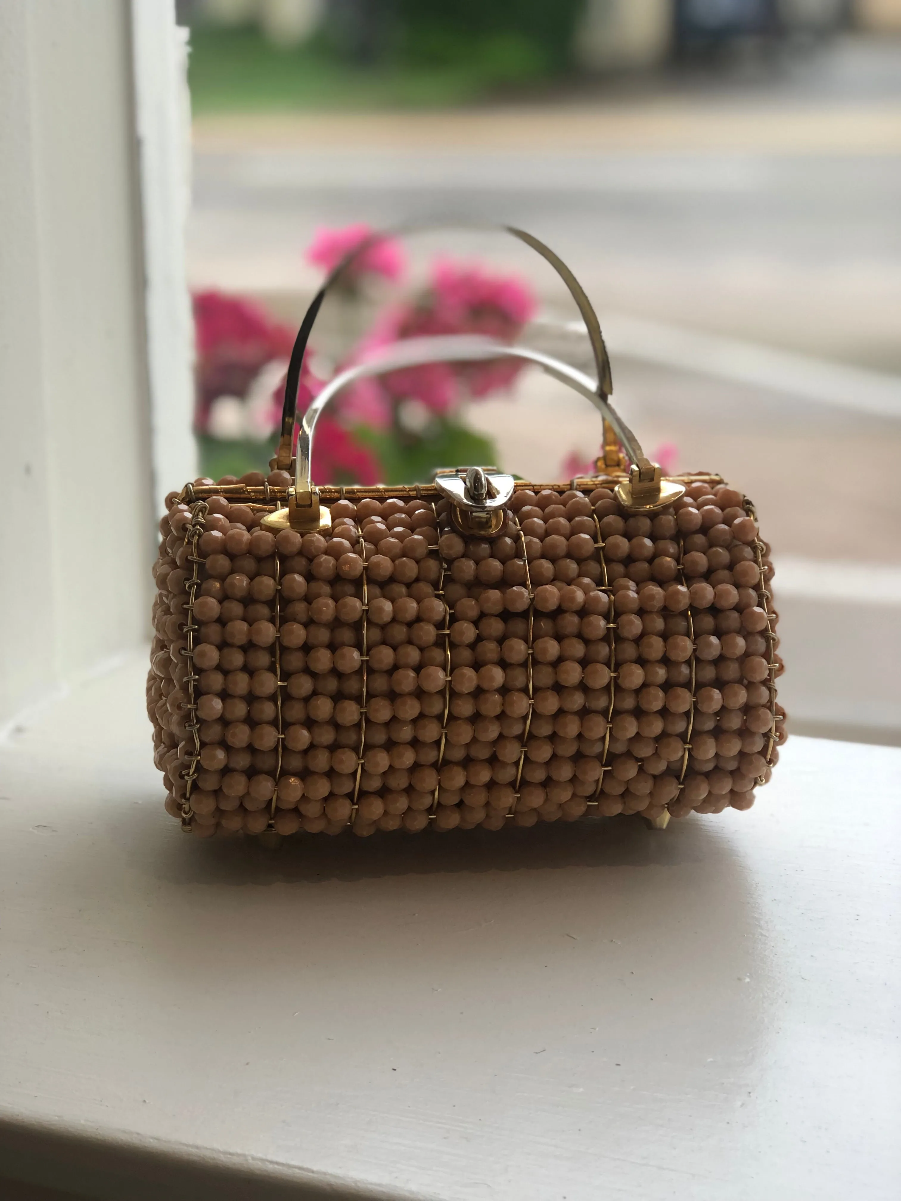 Vintage Jana bag with wicka weave.