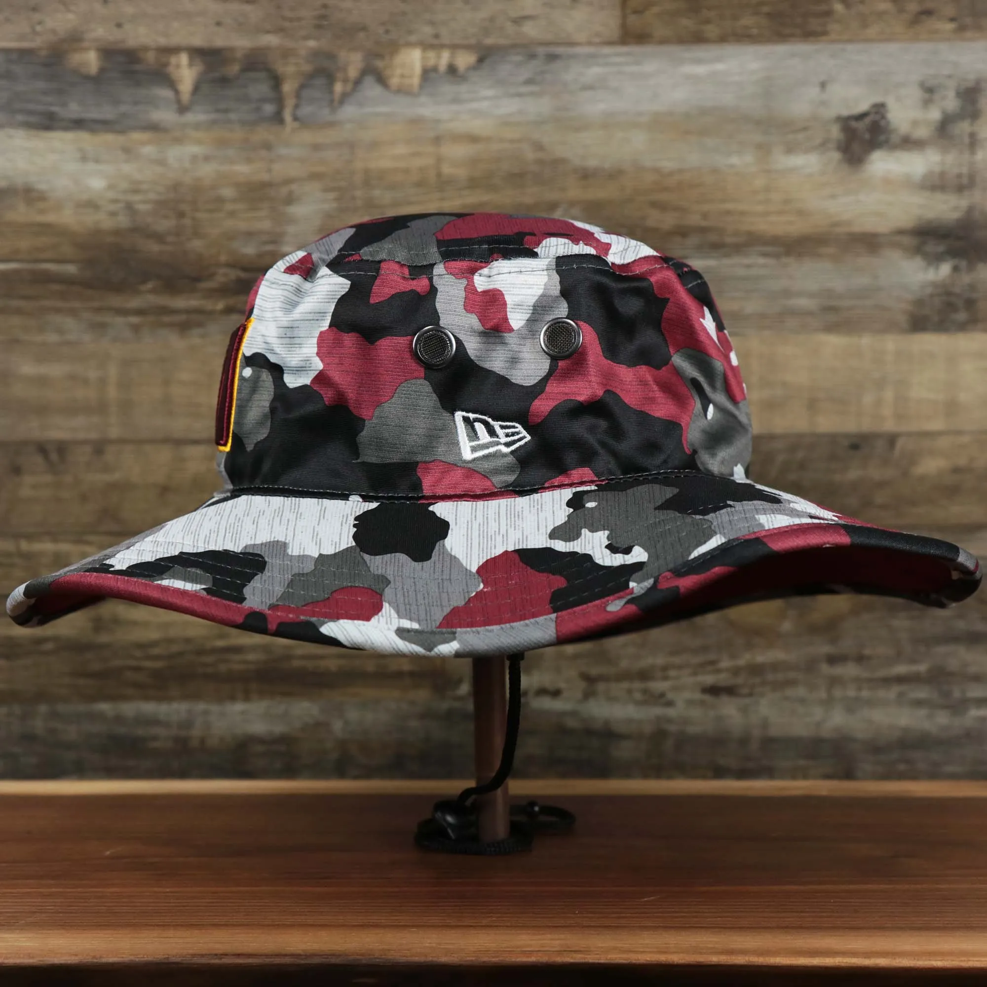 Washington Commanders Summer Training Camp 2022 Camo Bucket Hat | Burgundy