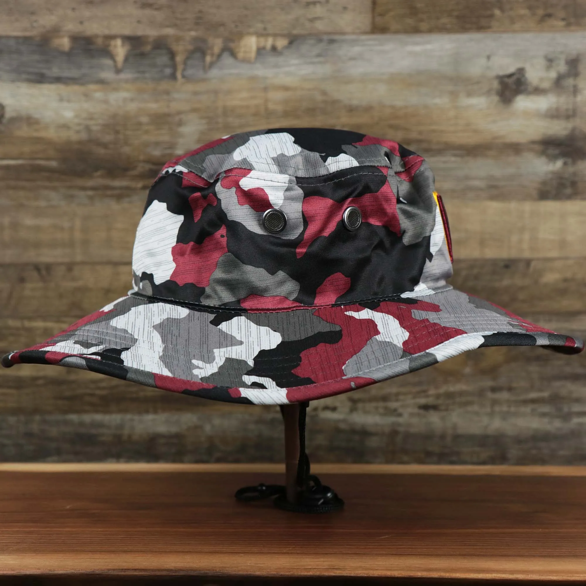 Washington Commanders Summer Training Camp 2022 Camo Bucket Hat | Burgundy