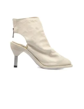 White Leather Ankle Boots