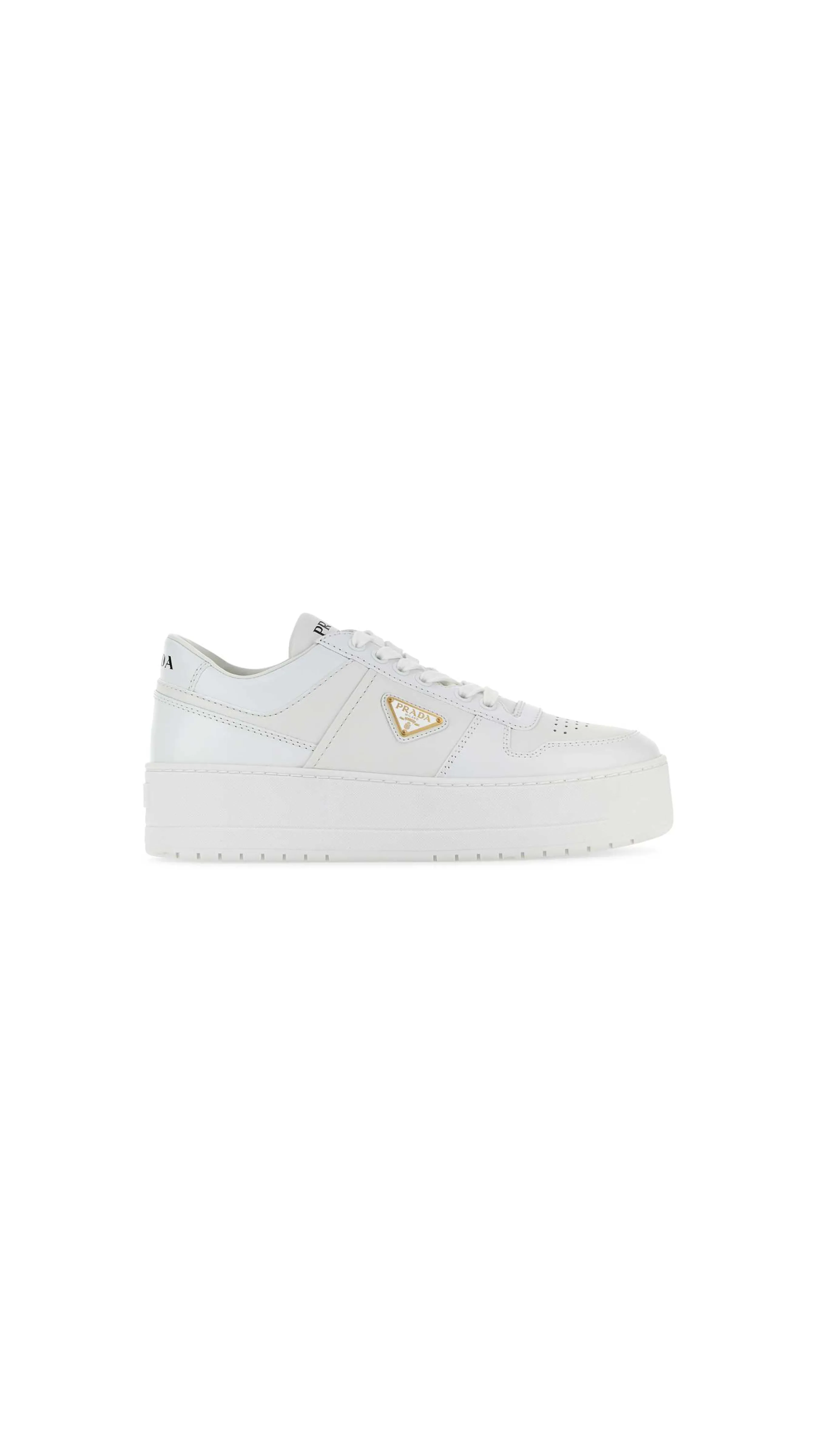 White Leather Sneakers - Downtown Bold