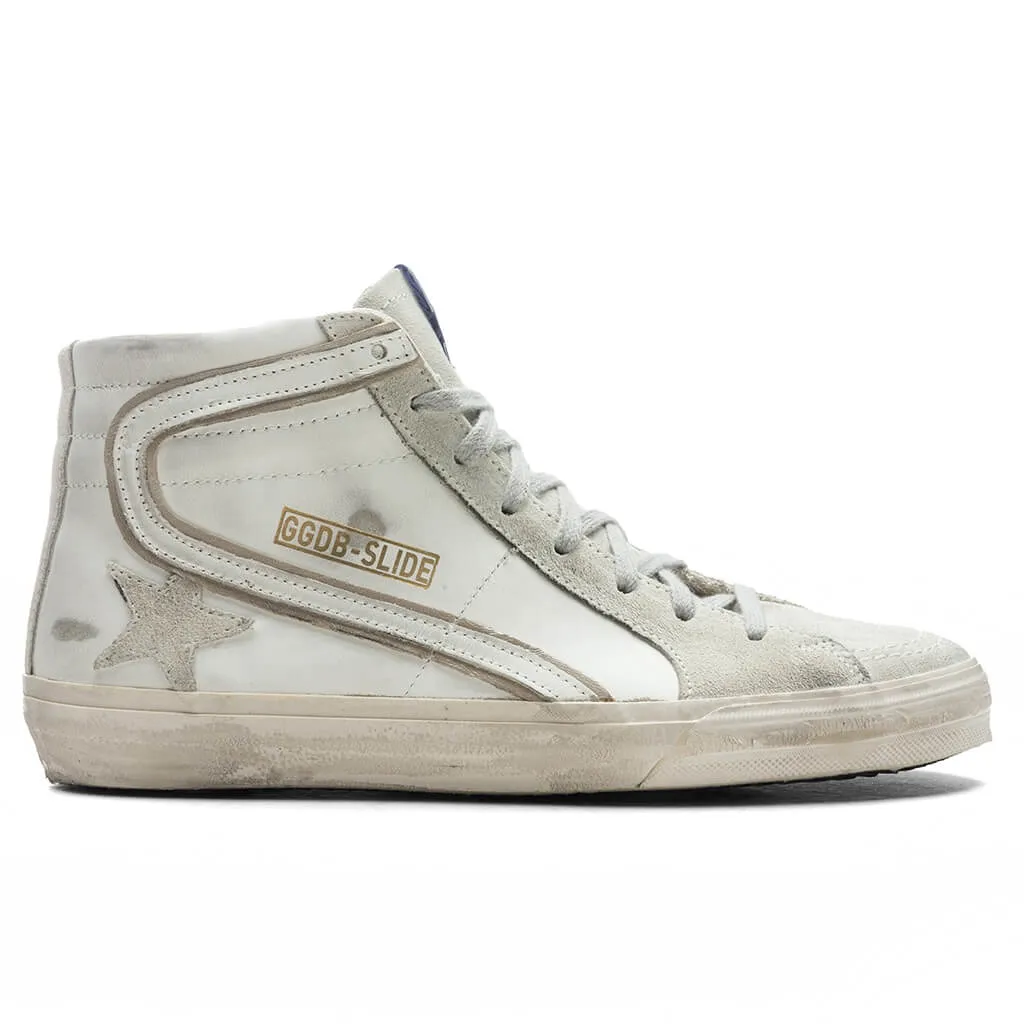 White Leather Sneakers - White/Ice