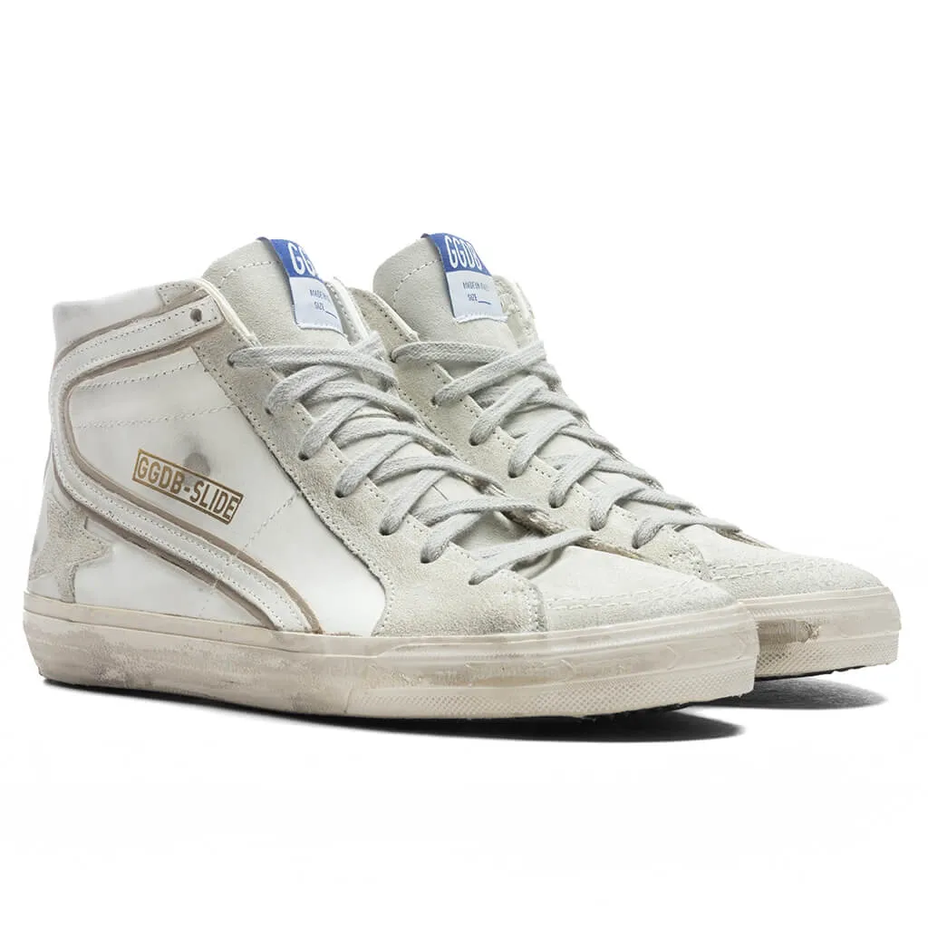 White Leather Sneakers - White/Ice