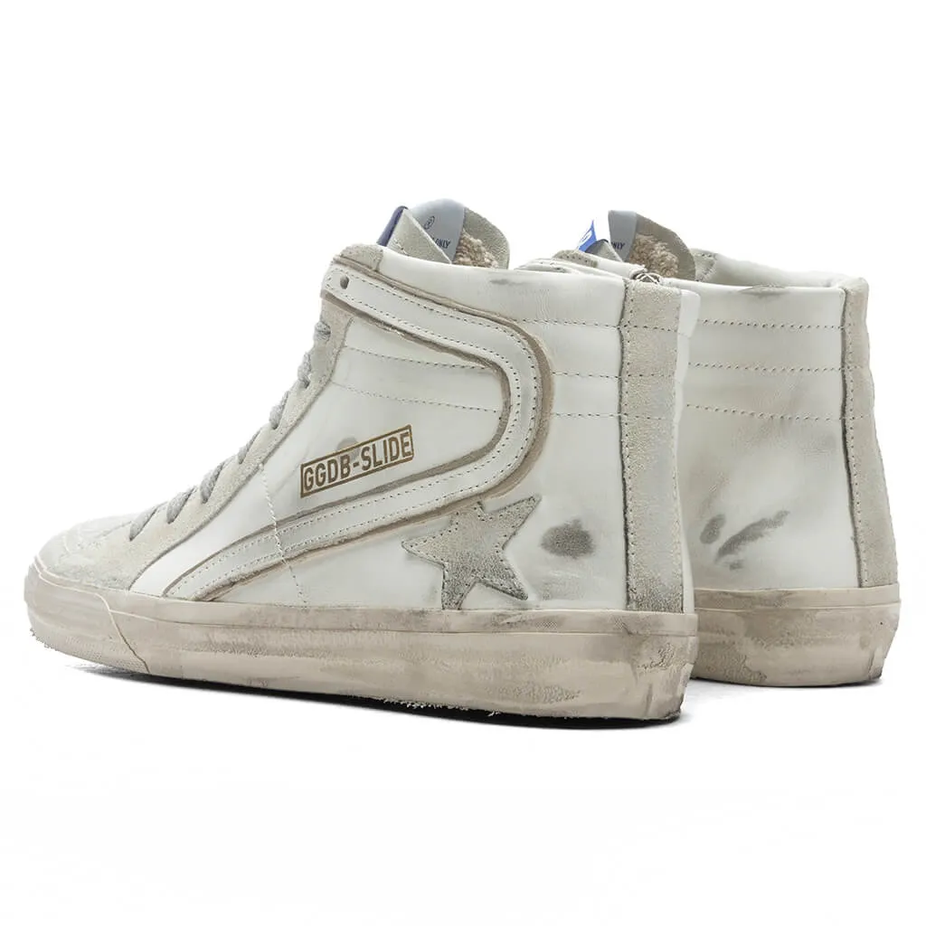 White Leather Sneakers - White/Ice