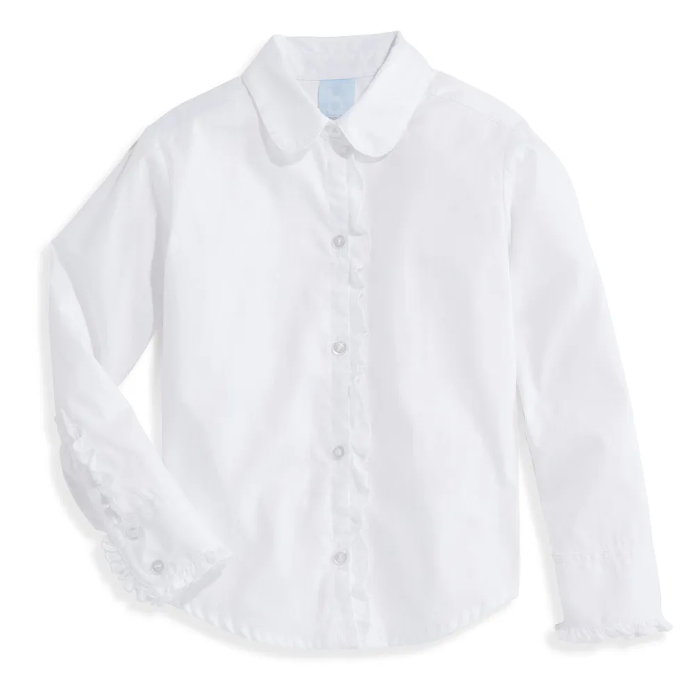 White Ruffled Shirt - Buttondown - SEO