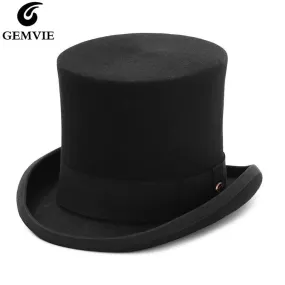 Wool Felt Top Hat Cylinder High Top Hat - Shop Now