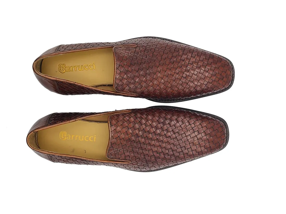 Woven Calfskin Oxford Shoe with Leather Sole