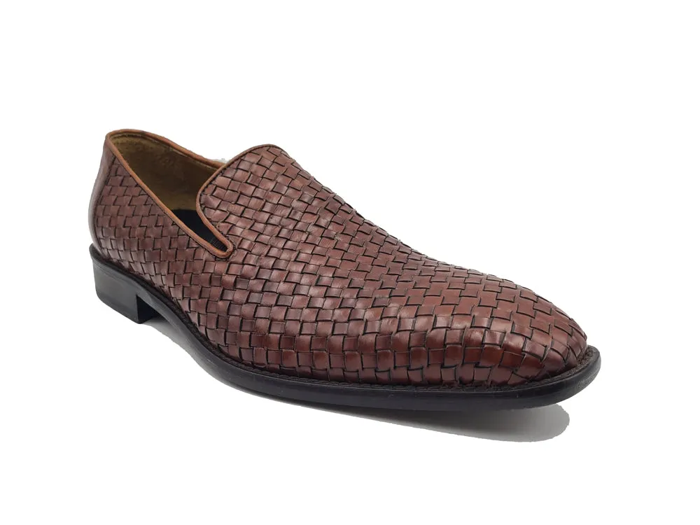 Woven Calfskin Oxford Shoe with Leather Sole