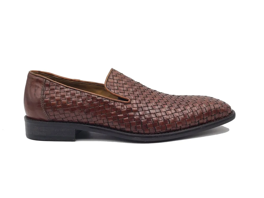 Woven Calfskin Oxford Shoe with Leather Sole