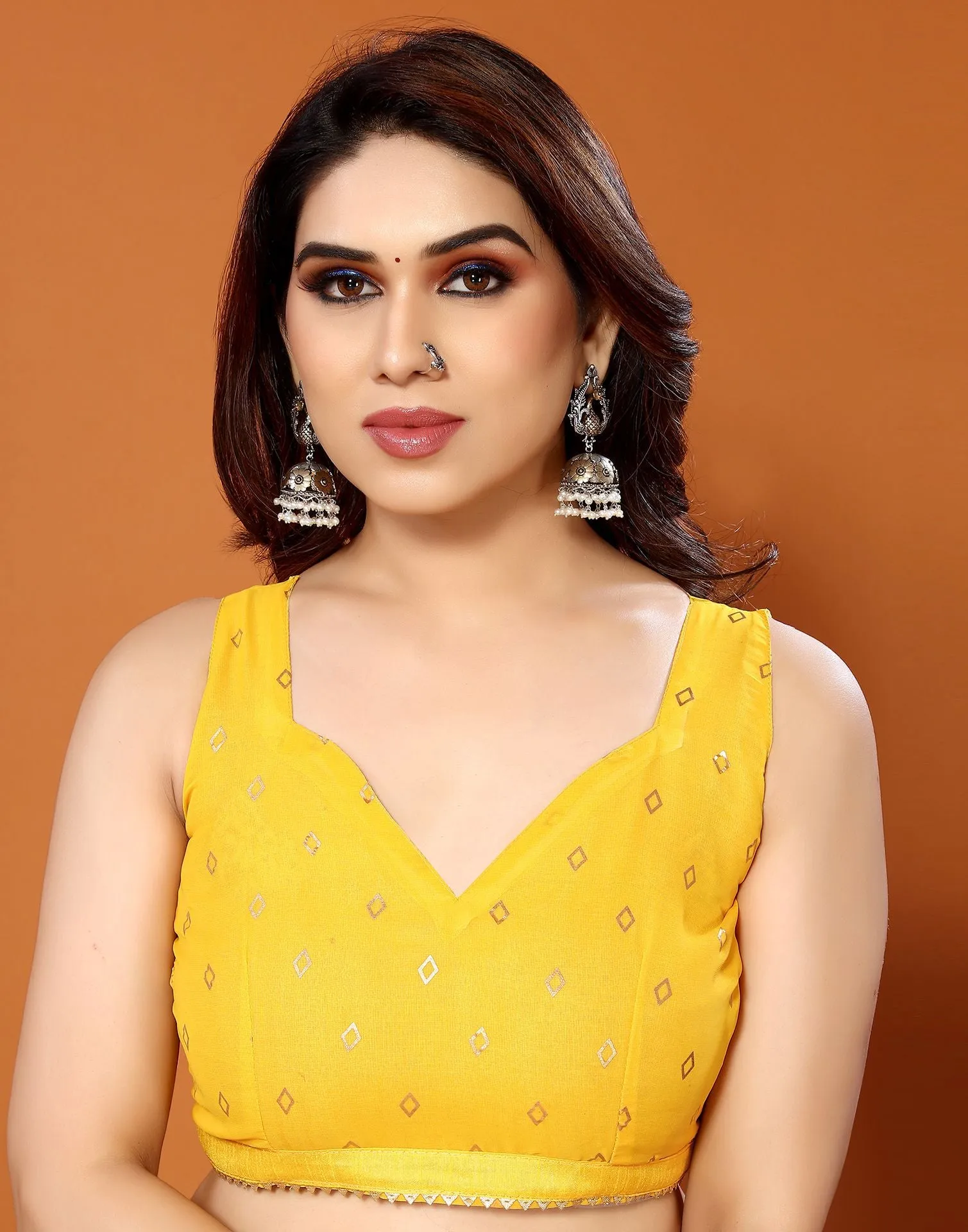 Yellow Printed Saree