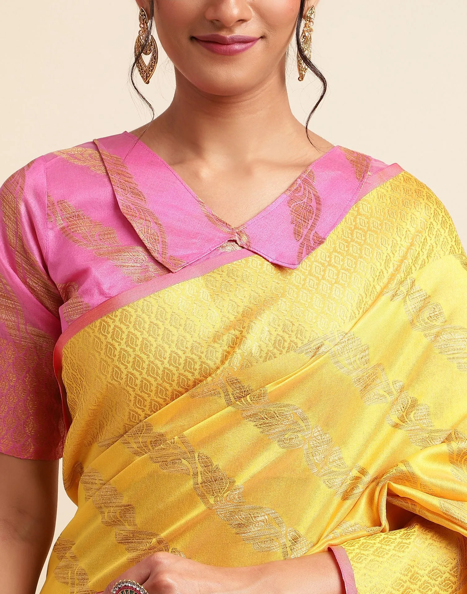 Yellow Silk Saree