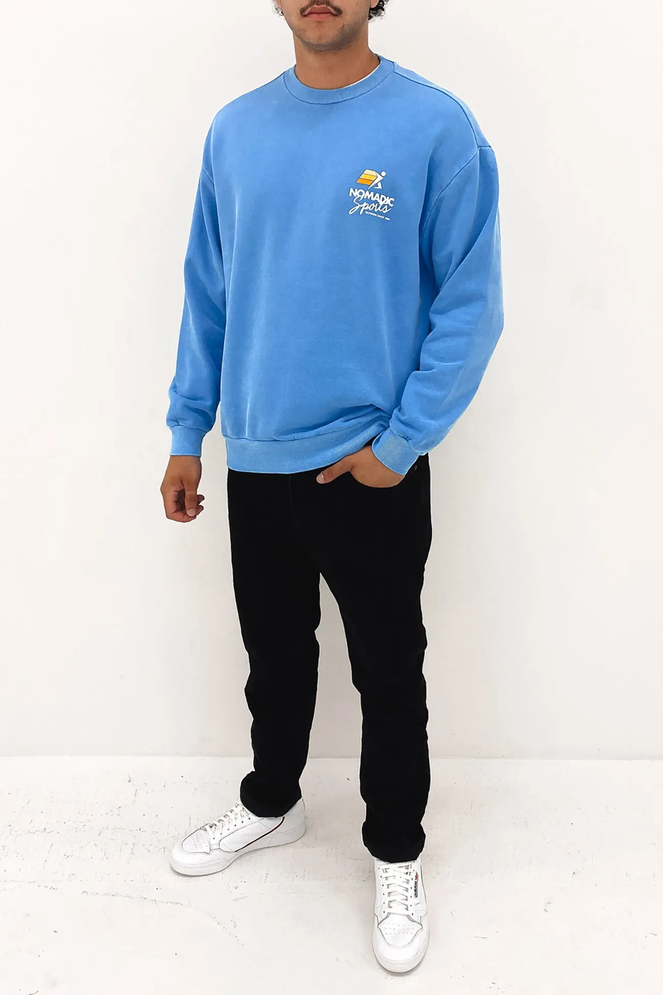 YMCA Relaxed Sweater Pigment Blue