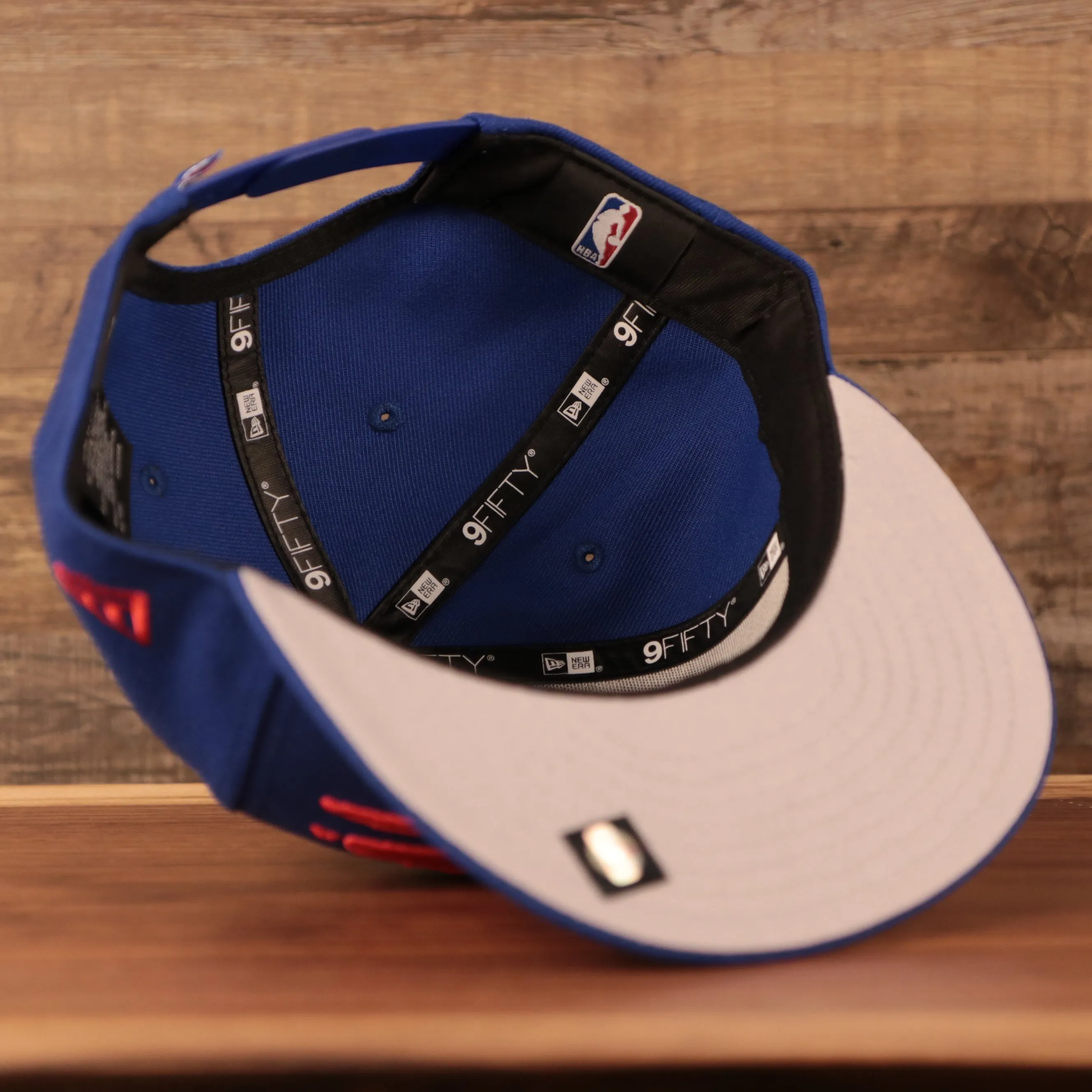 Youth Philadelphia 76ers Tear Logo Royal Blue Snapback Hat | Sixers Tear Logo Snapback Hat | Gray Underbrim Hat